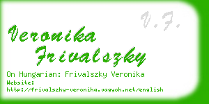 veronika frivalszky business card